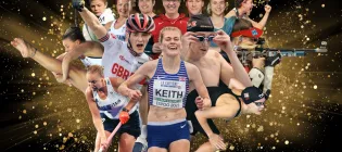 A collage of sports people connected to the University.