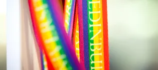 Image of Edinburgh University LGBTQ+ lanyards