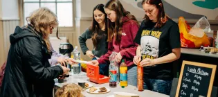 Festival goers at a pop-up event at Edinburgh Gaelic Week 2024