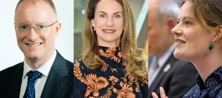 Headshots of the three appointees