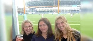 Annabel at the Rugby with friends