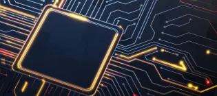 Abstract artist's impression of a circuit board