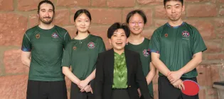 Dr Deng Yaping met with students from the Table Tennis Society during her University event
