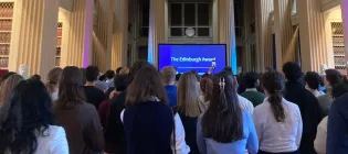 students at the Edinburgh Award reception
