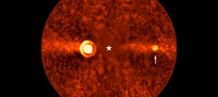 VLT image of Beta Pictoris d exoplanet. Credit ESOB. Sutlieff, M. Bonse et al.