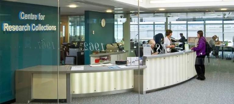 Heritage Collections reception desk