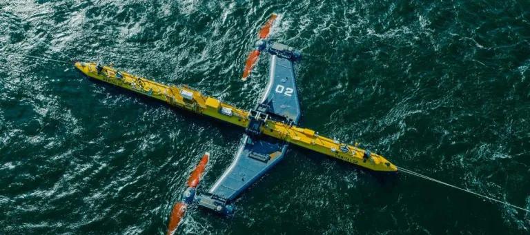 fastblade tidal turbine on the sea