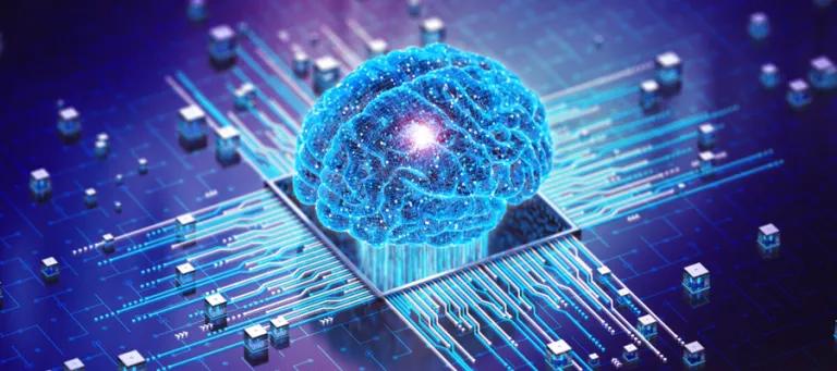 The digital mind. Brain Artificial Intelligence Concept