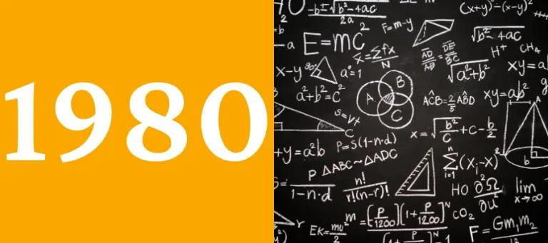 1980 - equations on a blackboard