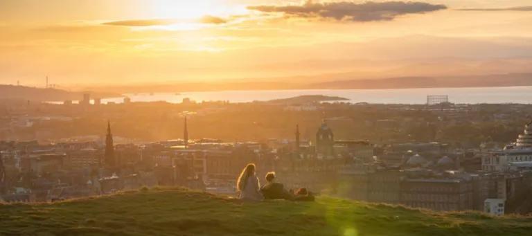 Sunset over Edinburgh