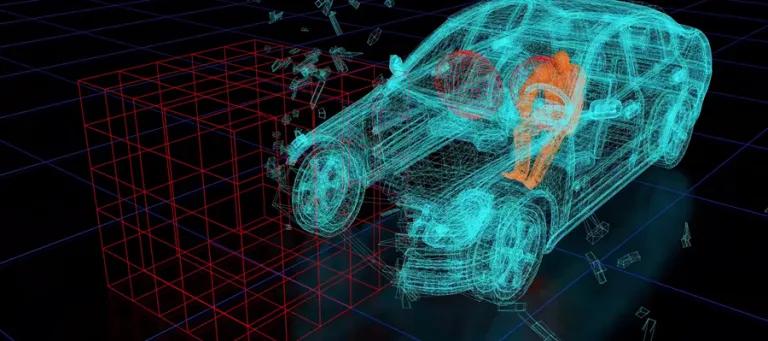 simulation of car crash