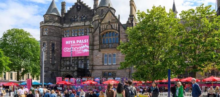 An exterior view of the Gilded Balloon venue at the Teviot student union