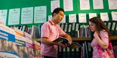 students at the careers service