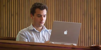 Student at laptop