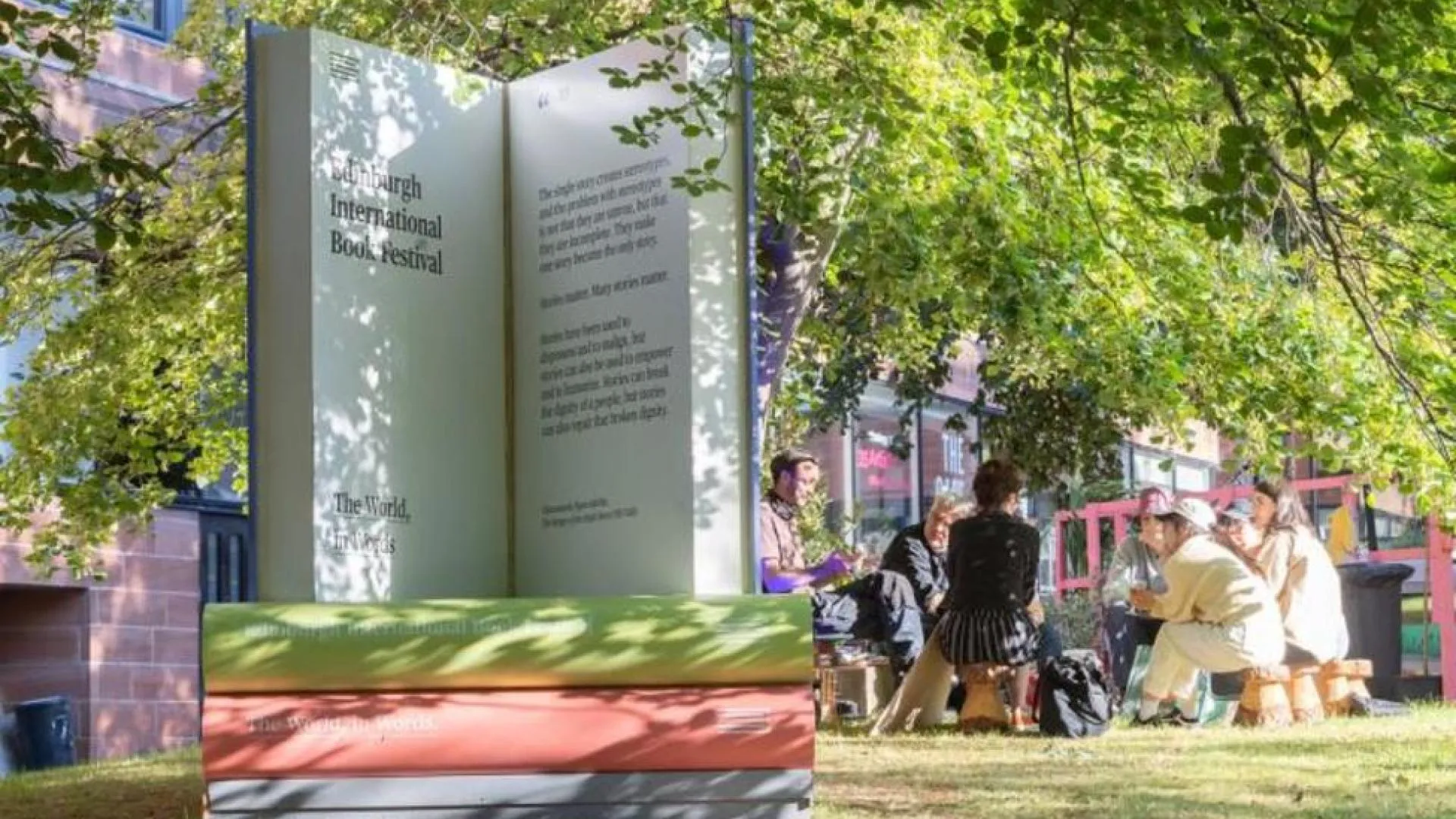 Large book at the Edinburgh International Book Festival