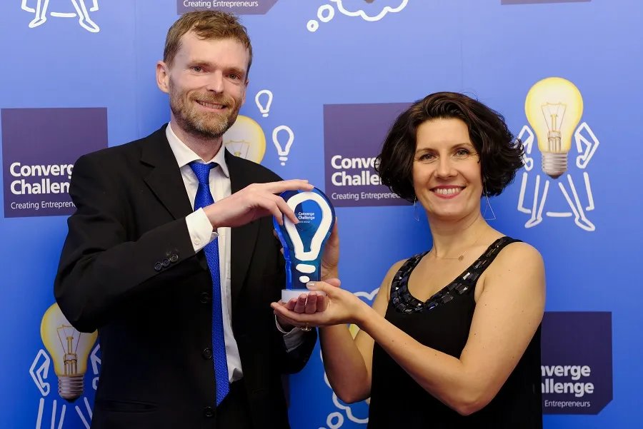 Image of Carbogenics team with Converge Challenge 2018 award