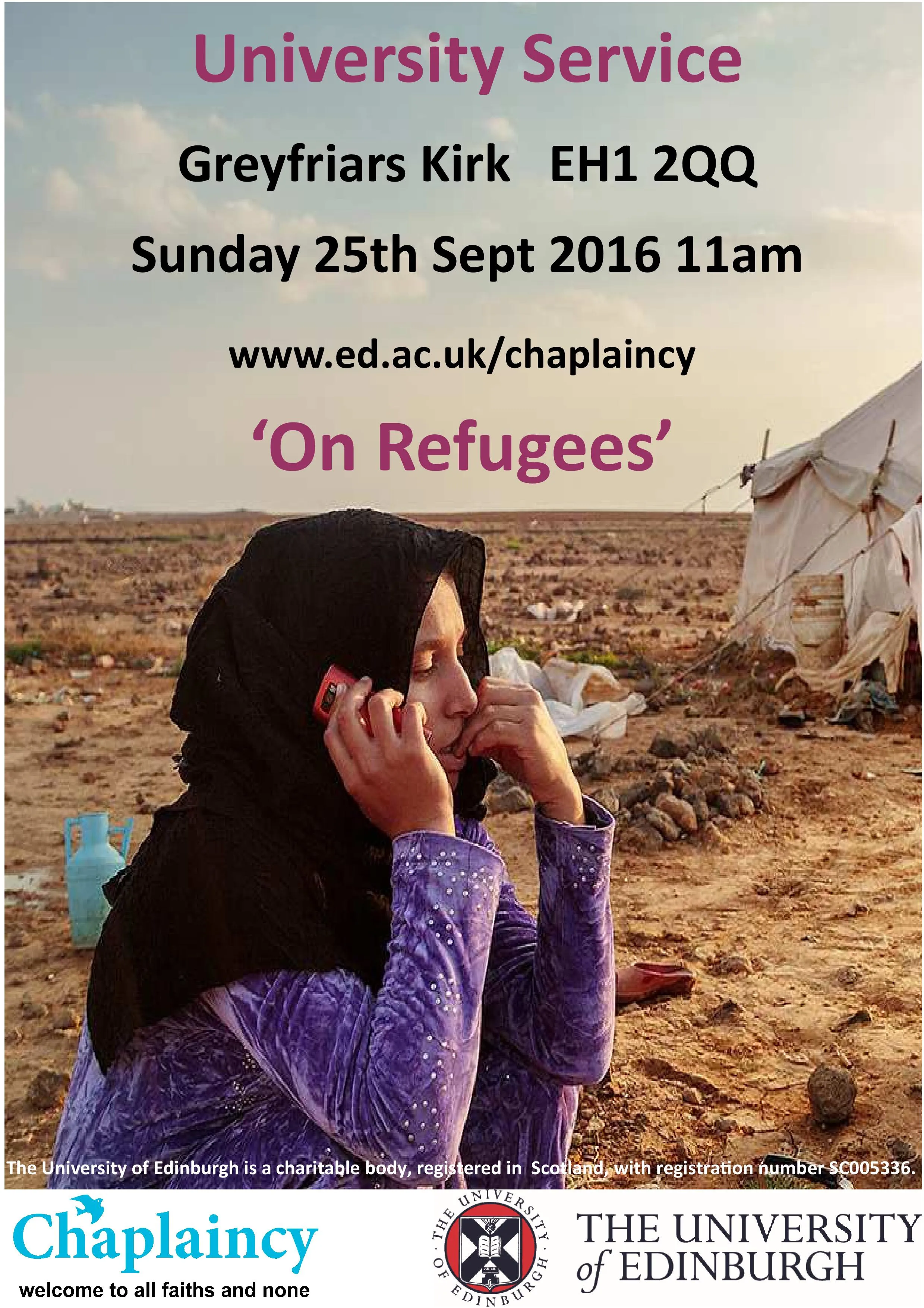 Image of a Chaplaincy service on Sunday 25th September