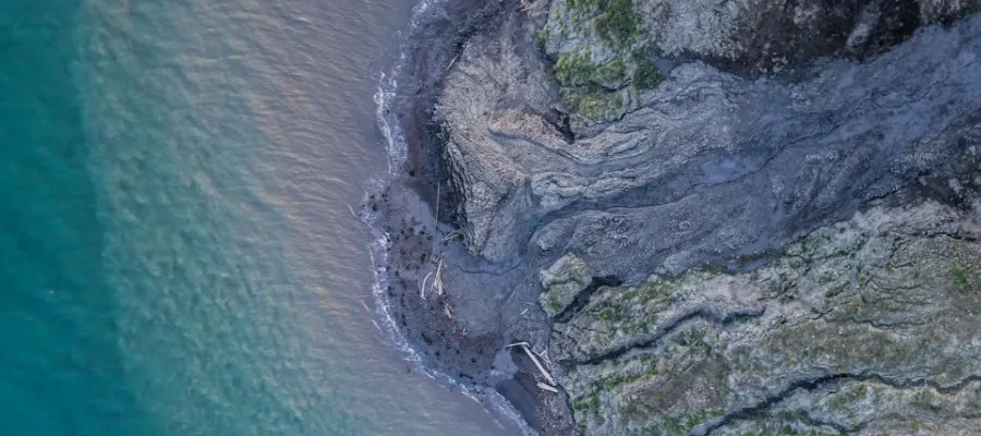 Coastal thaw on Qikiqtaruk - Herschel Island, Yukon Territory, Canadian Arctic