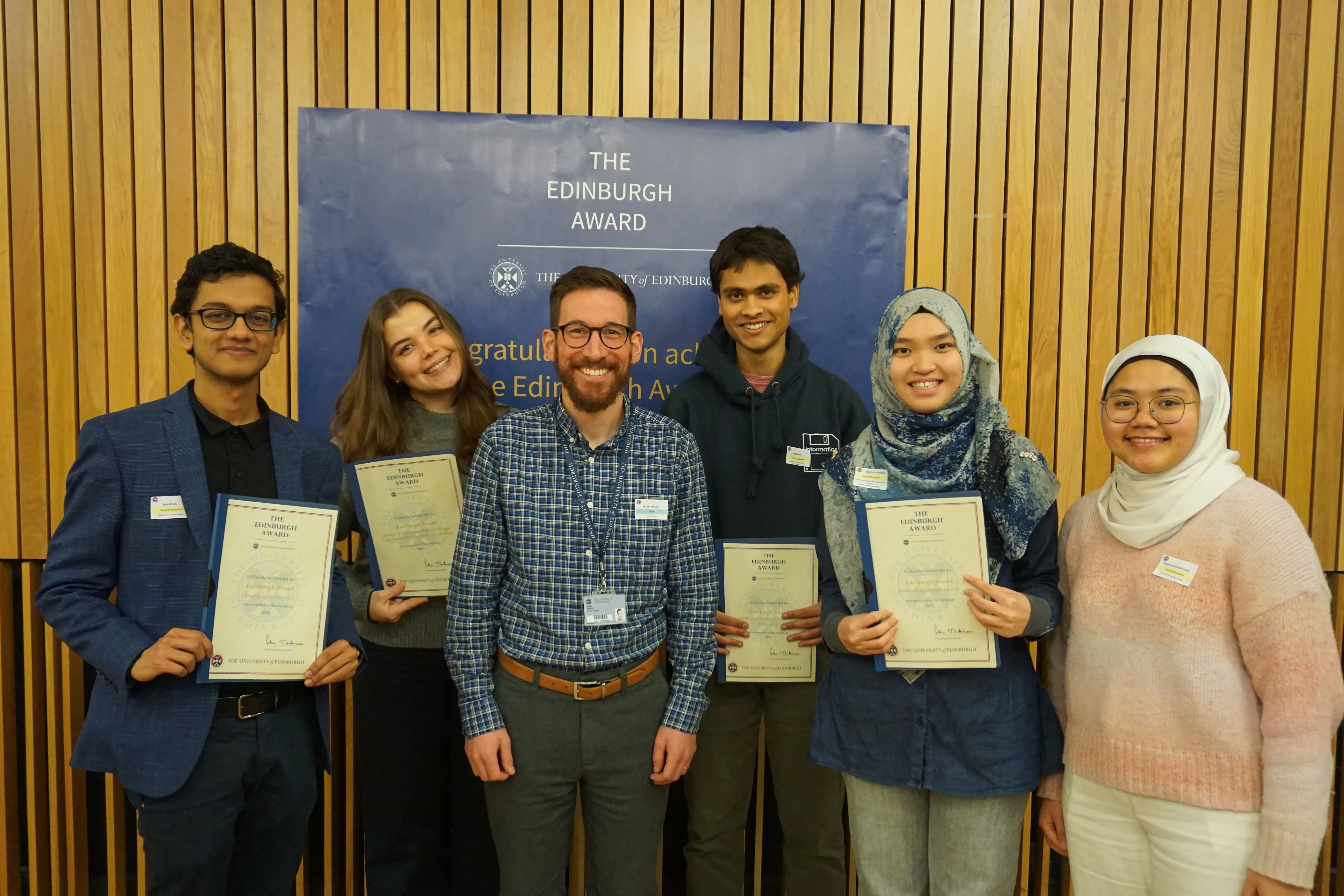 students at the Edinburgh Award ceremony