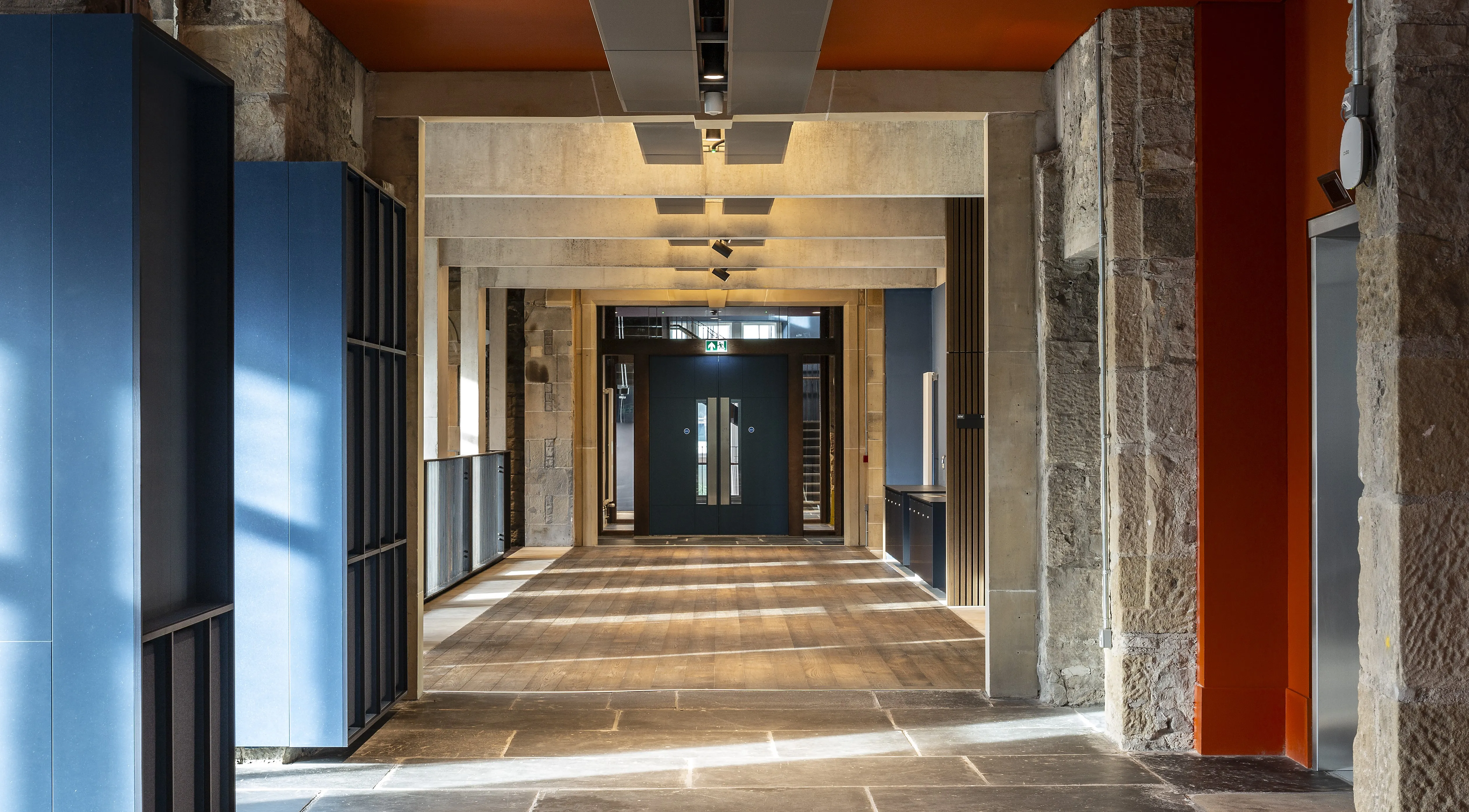 Long corridor inside the Edinburgh Futures Institute Building