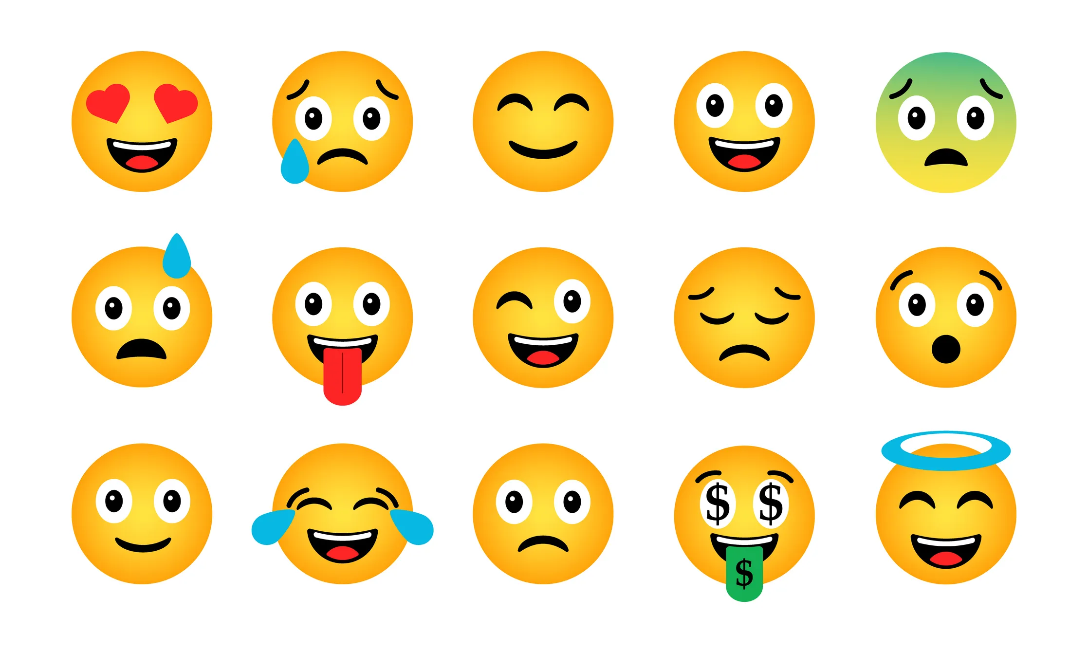 Stock image of emojis