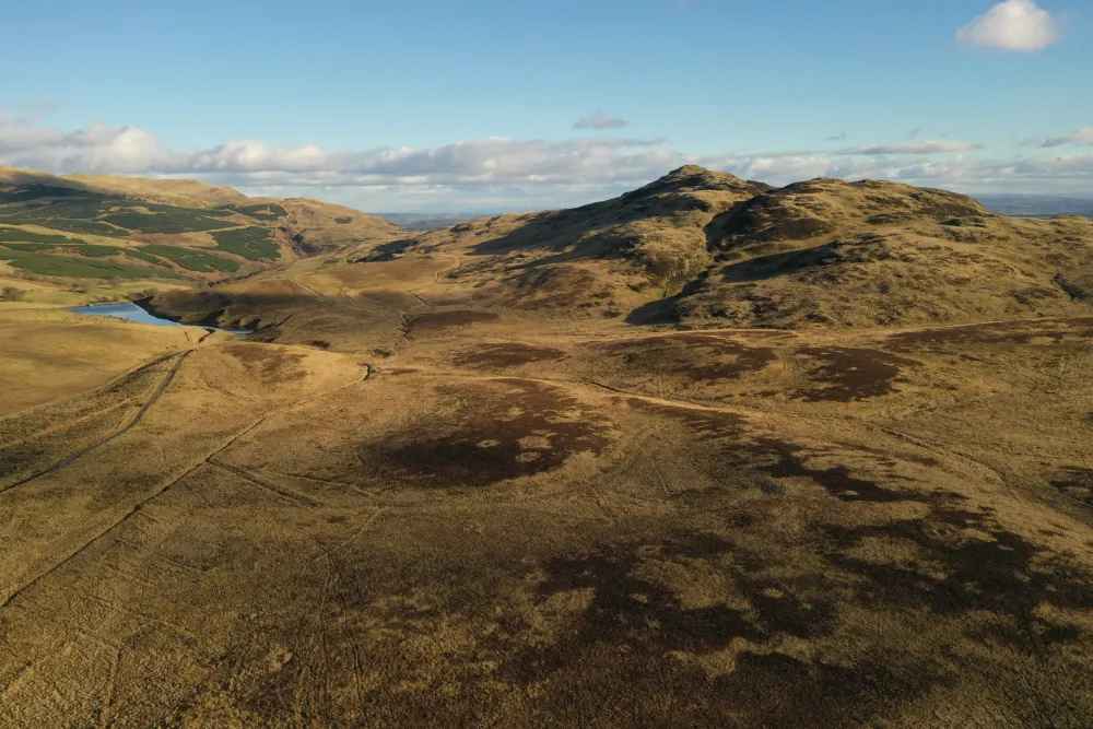Landscape photo of the Ochil Hills in Stirlingshire