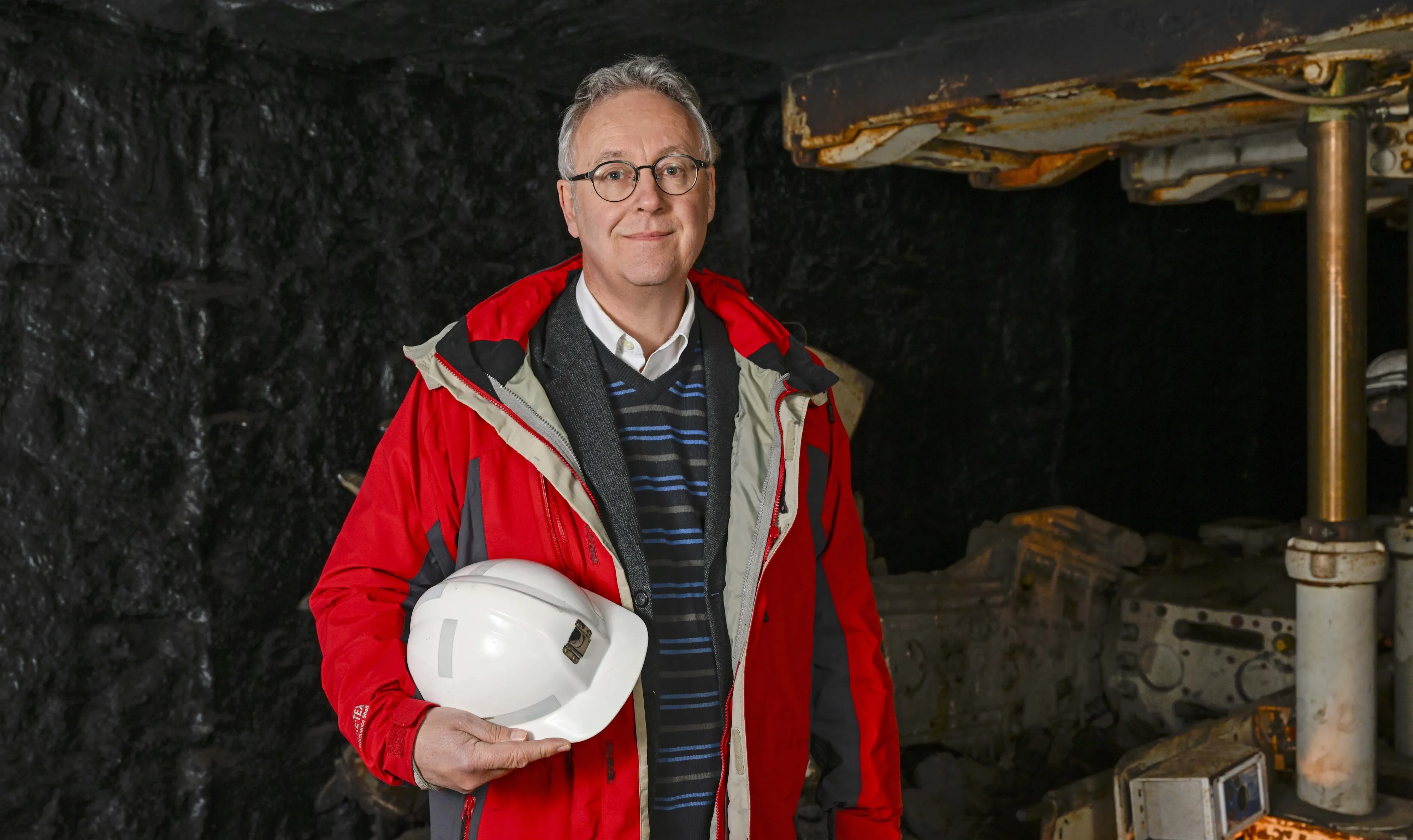 A head and shoulders photo of Professor Chris McDermott at the National Mining Museum