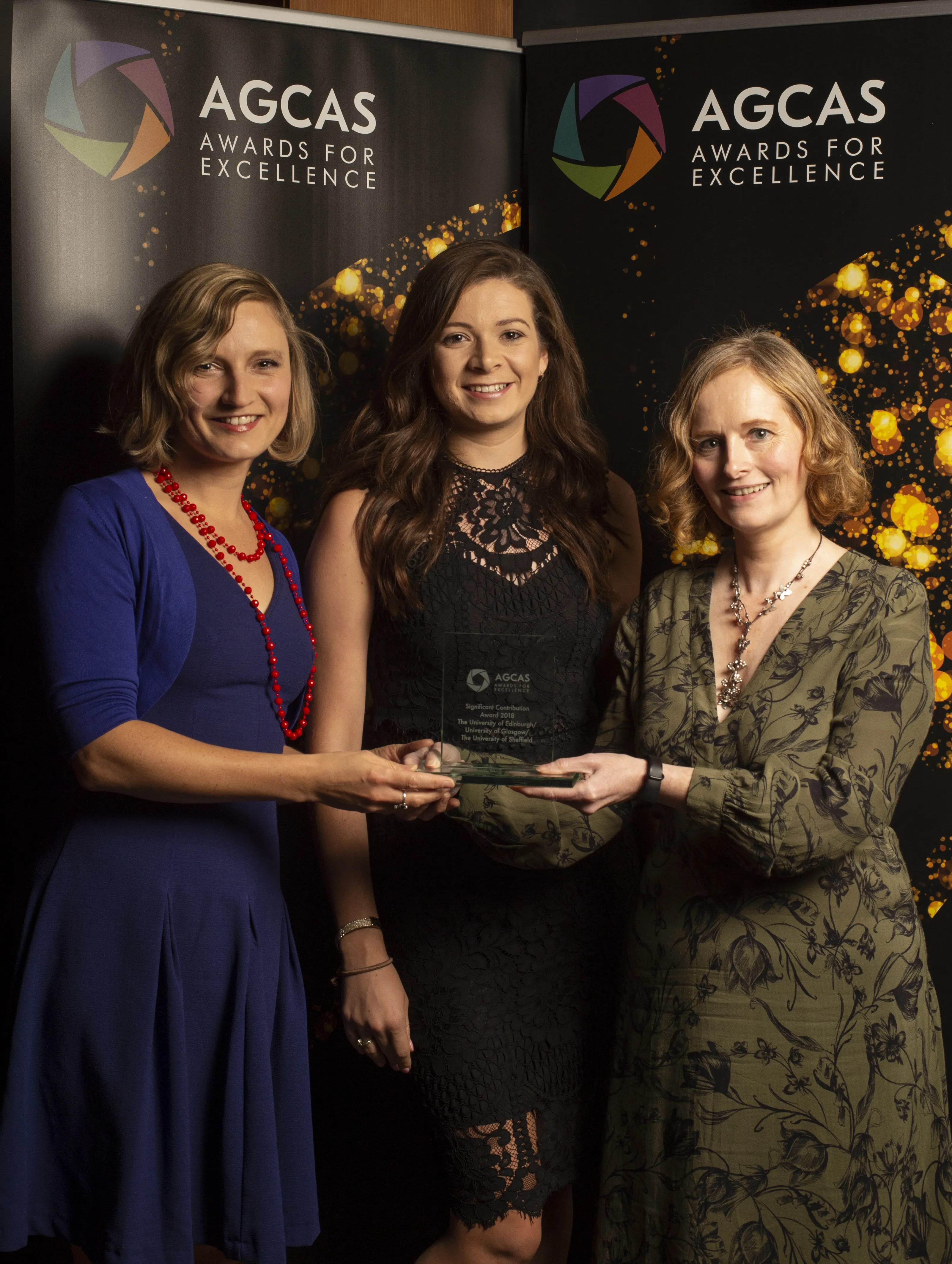 Lucy Everett, University of Edinburgh, pictured with Katherine Brewster, FDM and Katrina Gardner, University of Glasgow.