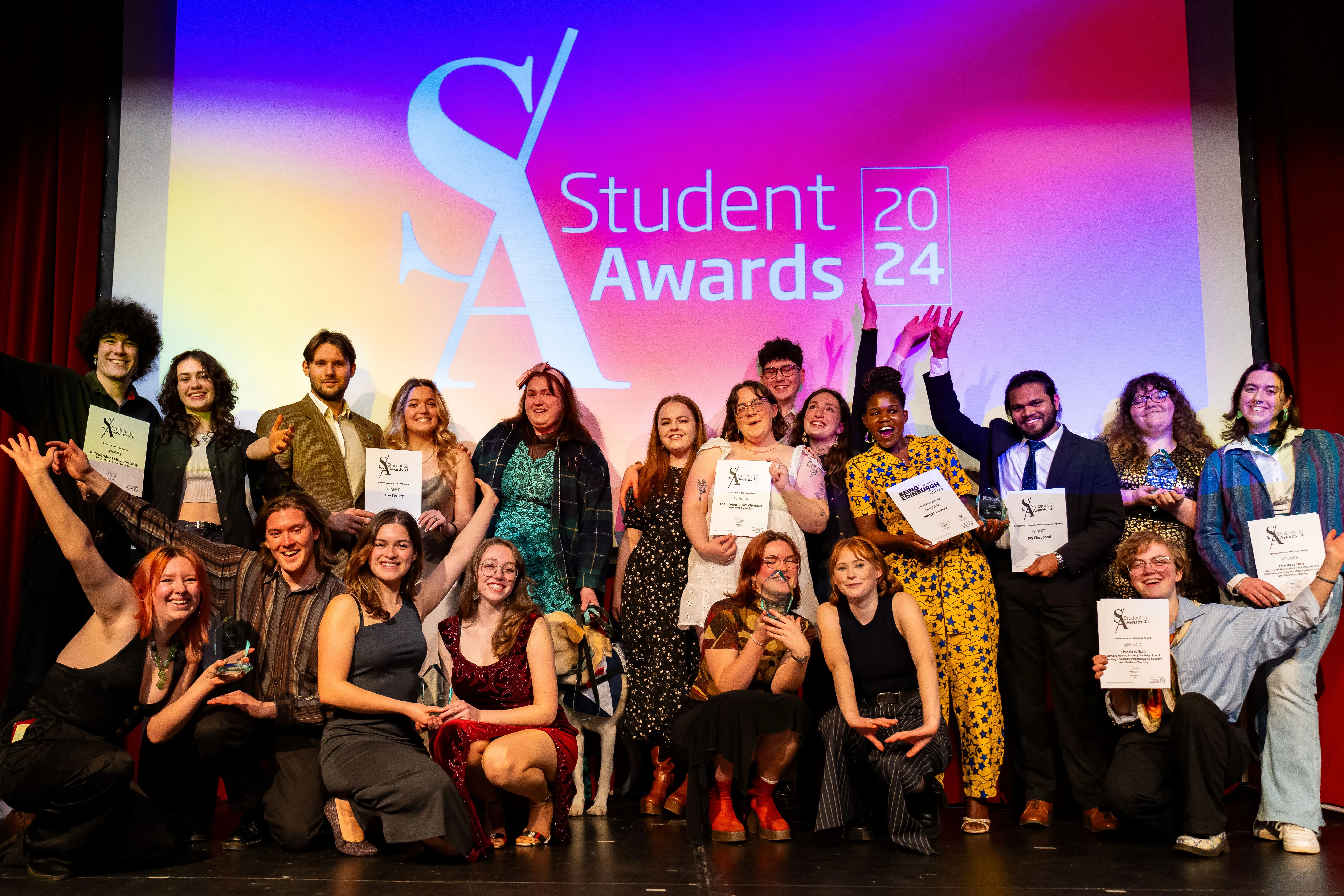 Award winners at the Student Awards.