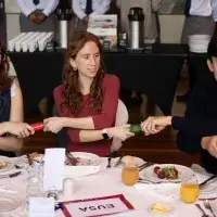 Students at the Festive Lunches