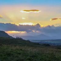 Soothing image app hill with clouds