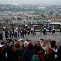 Graduation celebrations at Edinburgh Castle 2021