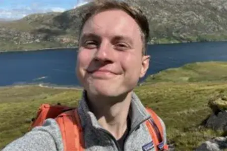 Man on hillside