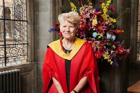 Jennifer Lee receiving their honorary degree.