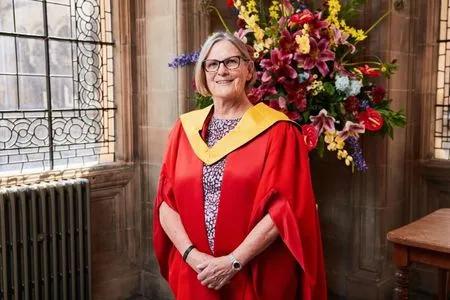 Dr Kathy Sullivan receiving their honorary degree.