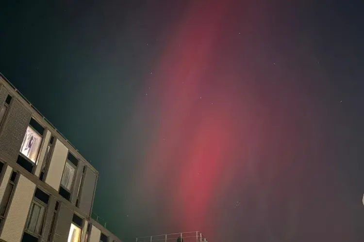 The Northern Lights above Pentland House, Edinburgh
