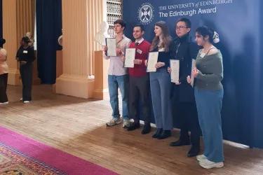 Students at the Edinburgh Award reception