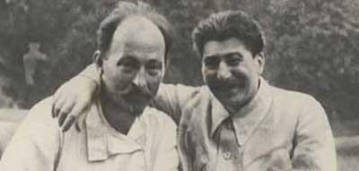 Dzerzhinsky with Stalin in 1926. 
