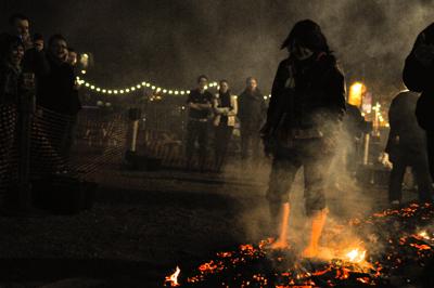 Christy Cunningham firewalking