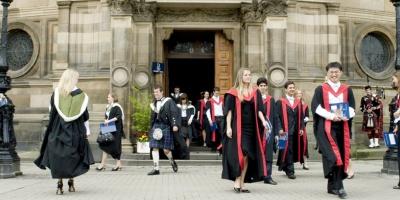 Students graduating emerging from McEwan Hall (Edinburgh Inspiring Capital - http://www.edinburgh-inspiringcapital.com)