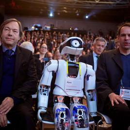 Robot in audience at Falling Walls conference