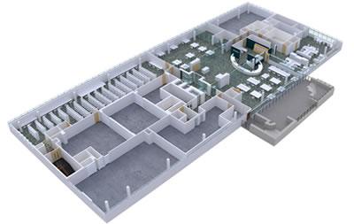 A 3D model of the 6th floor redevelopment