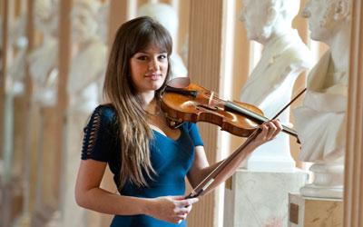 Violinist Nicola Benedetti in the Playfair Library 