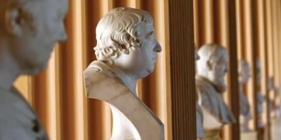 Busts in the Playfair Library