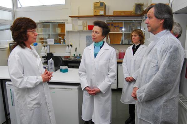 The Princess Royal visits staff at the Roslin Institute