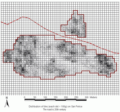 Image showing distribution of tiles on San Felice