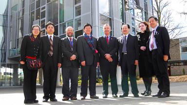 The Chinese delegation at The Roslin Institute building