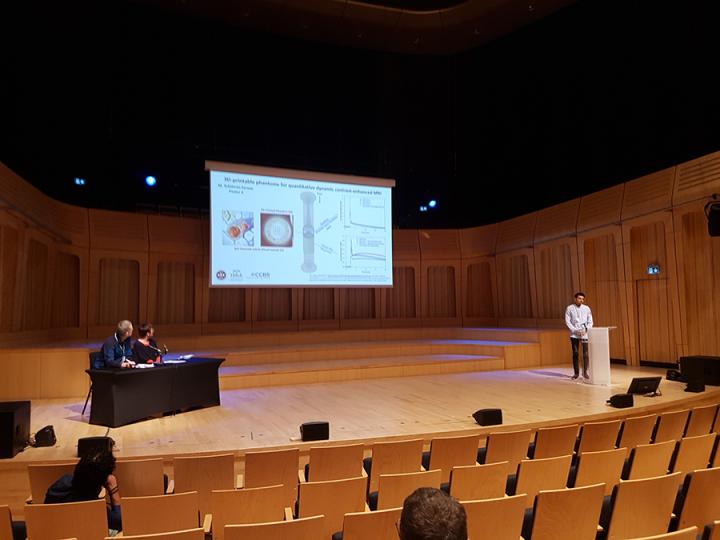 Sulaiman Sarwar presents his power pitch on 3D-Printable Phantoms for Quantitative DCE-MRI in Cardiff at the BIC-ISMRM 2022 meeting.