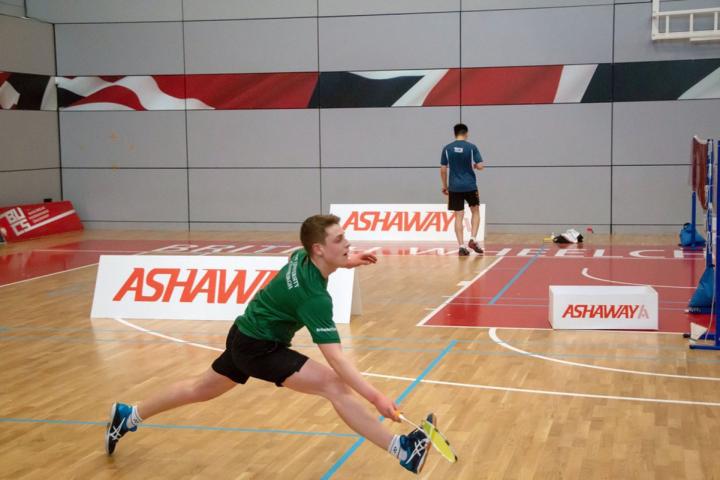 Peter Sawkins playing at the British Universities and Colleges Sport Nationals Individual Championships 2019