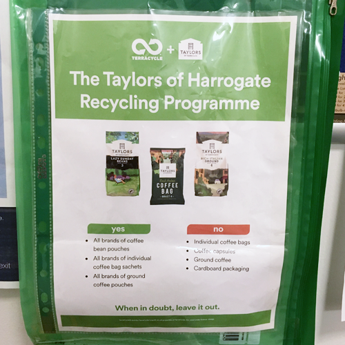 Changemaker Award 2023 - Terracycle - the Taylors of Harrogate Recycling Scheme